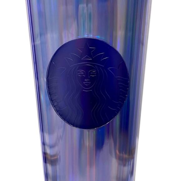 Starbucks 2022 Fall Purple Holographic Kaleidoscope Dome 24oz Venti Tumbler Nwt - Picture 3 of 7